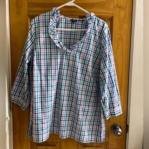 Talbots 16W 3/4 sleeve cotton blouse